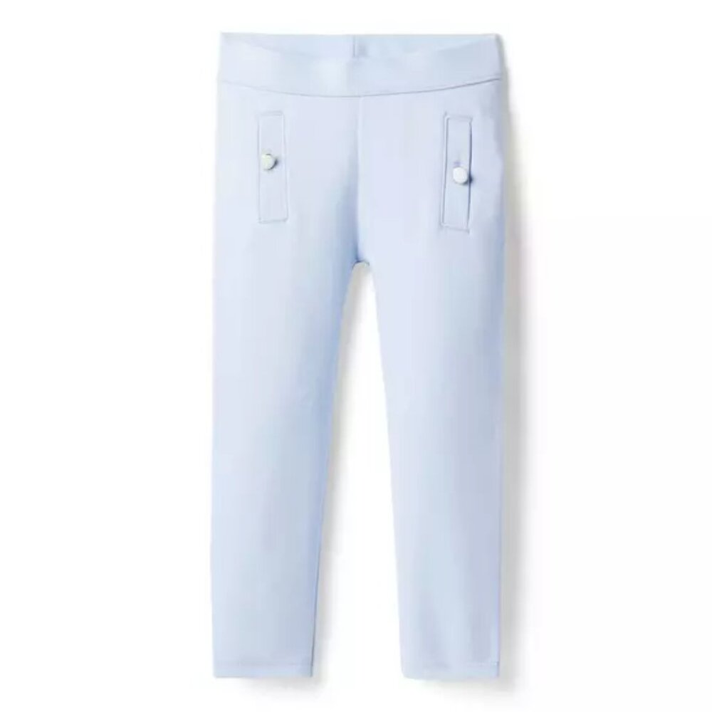 Janie and Jack Button Ponte Pant - Sky Blue - 2T NWT